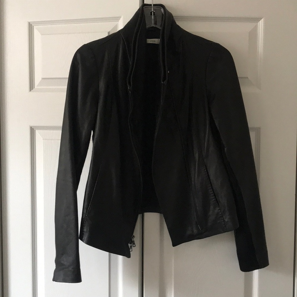 Vince leather Scuba jacket - Picture 2 of 6